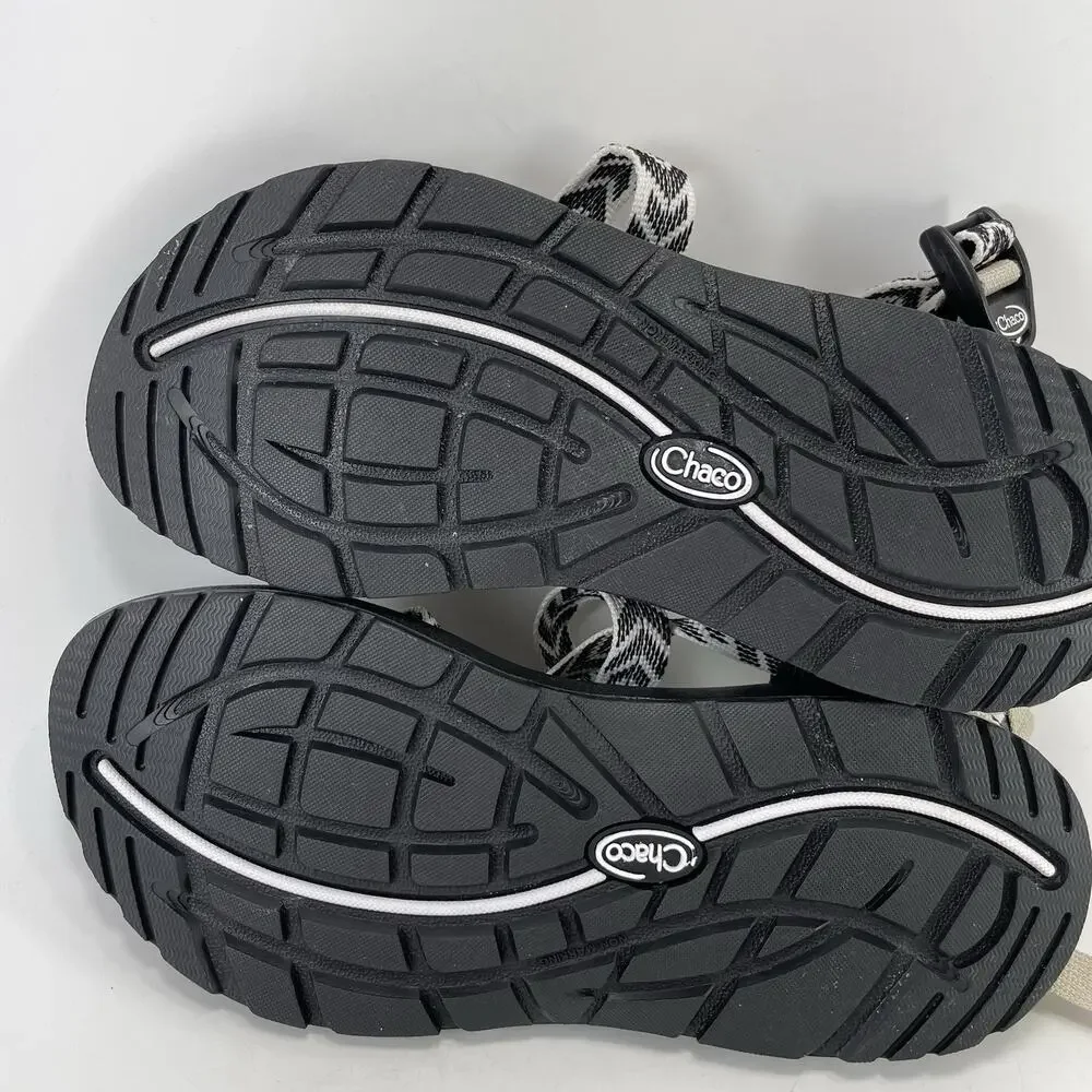 Chaco Z/Cloud 2 Womens 9 Black White Toe Loop Hiking Sport Sandals Active